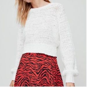 Aritzia SB White Knit Sweater